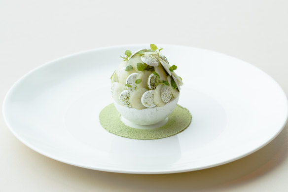 Pear and Lemon balm.