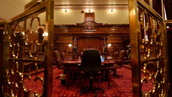 The Legislative Council chamber was part of the renovation.