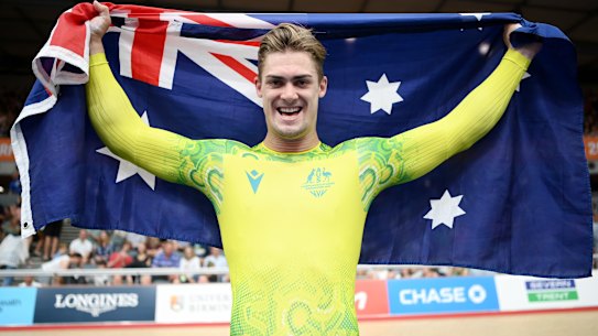 Gold medallist Matthew Glaetzer.