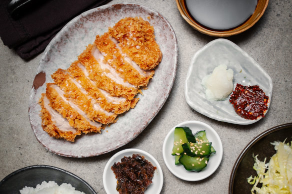 Don’s Katsu only has one item on the menu, a pork katsu set with rice and pickles.