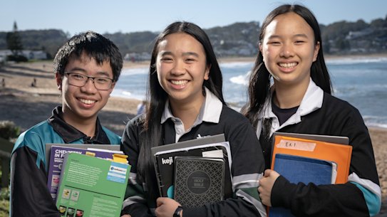 HSC siblings Josh, Tammie and Rebecca Liew. 