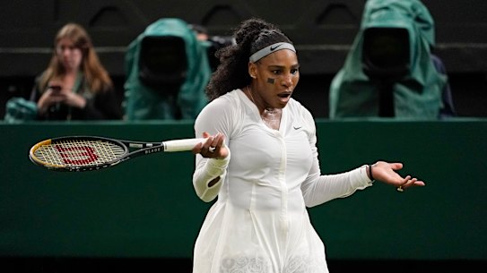 Serena Williams lost in the first round at Wimbledon.