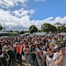 Riot police were called to the selective schools test at Canterbury Park Racecourse earlier this month.