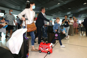 Brisbane Airport has been busy since the borders opened to Victoria and Sydney.