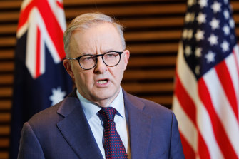 Prime Minister Anthony Albanese during a QUAD conference in Japan.