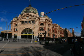 Flinders Street Station on Thursday.