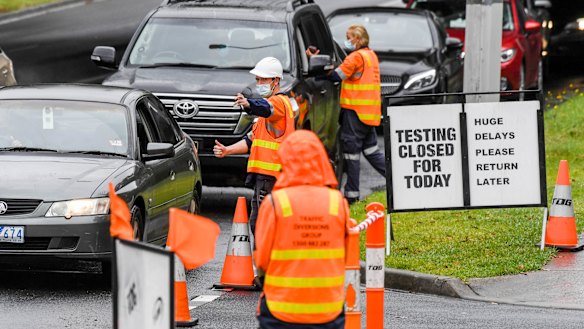 The COVID-19 testing site at Malvern Valley golf course was closed at 10am after DHHS reported wait times of over four hours.