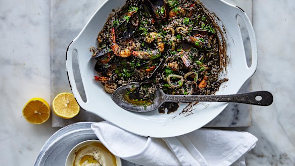 The paella was something like this (not).