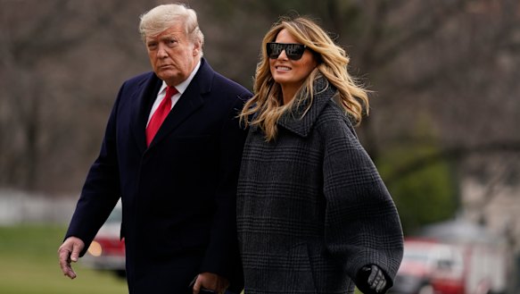 Donald and Melania Trump on New Year's Eve. The President didn't handle the end of the year well.