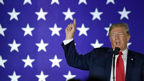 US President Donald Trump said former president Barack Obama's speech in Illinois had put him to sleep.