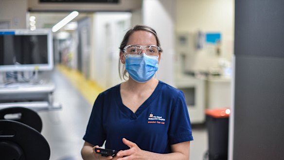 Royal Melbourne Hospital intensive care nurse Annette Dlugogorski.