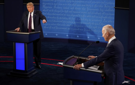 A terrible reality show: Trump v Biden, round one. 