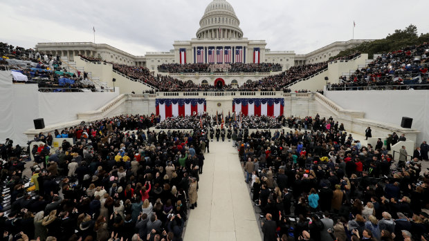 Attendees at Donald Trump's inauguration as 58th President of the United States.