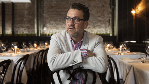 Nino Zoccali, pictured in his flagship restaurant Pendolino in the Strand Arcade, is launching a lawsuit against the property developers at Circular Quay where he was scheduled to open a major restaurant called Venetian Republic.