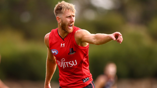 Dyson Heppell in action during the Bombers’ recent intra-club match.
