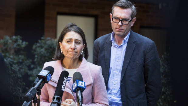 Premier Gladys Berejiklian and Treasurer  Dominic Perrottet.