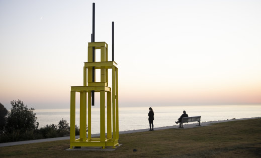 Artist Vaclav Fiala's sculptural tribute Tower to Jan Palach.
