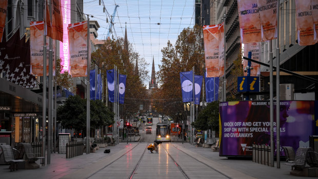 Melbourne was deserted on the first day of winter.