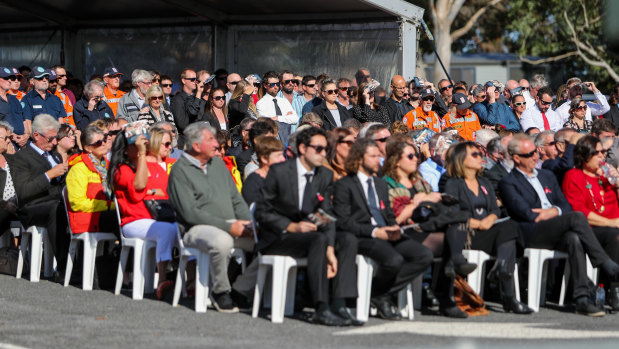 Locals turned out in force to mourn the father and son's deaths.