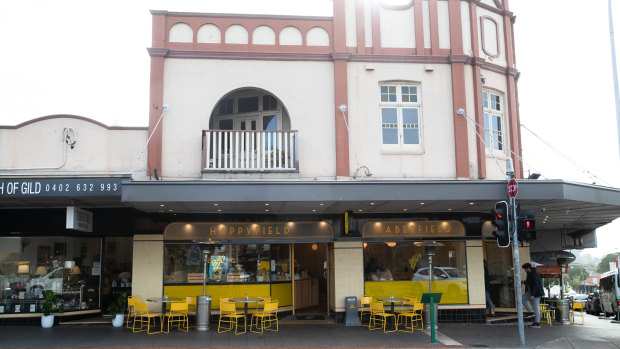 Happyfield Cafe in Haberfield has been asked to remove its yellow signage 