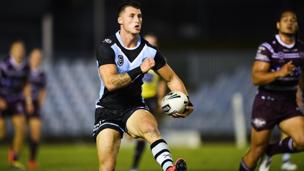 Hot prospect: Bronson Xerri starred for Cronulla in their trial win over Manly.