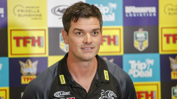Impact: Panthers caretaker coach Cameron Ciraldo speaks to the media after the victory over Gold Coast.