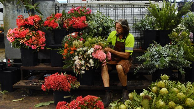 Wildflower farmer Craig Scott is one of the growers providing native blooms for Valentine's day to help support a drought and fire-hit industry.