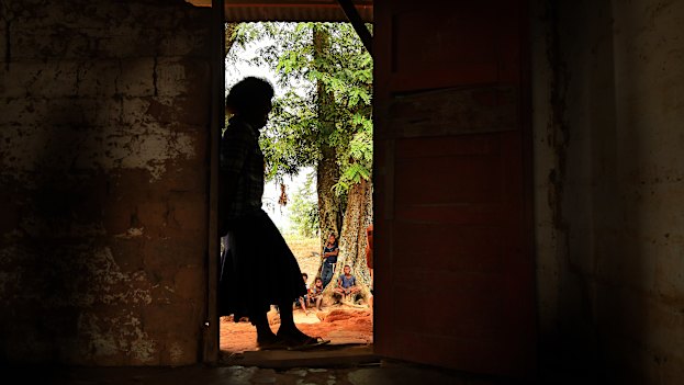 Former Kamuina Nsapu militia fighter 'Alice' in her village in Kasai Central.