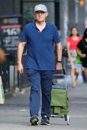 Malcolm Turnbull pictured shopping in New York. 