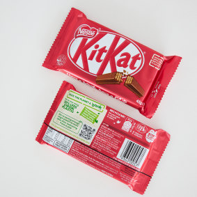 KitKat in Australia is packaged with 30 per cent recycled plastic.