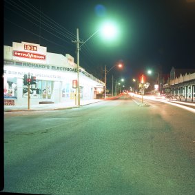 A photo taken by Mr Hyde in April 1997 showing the amount of lighting on Stirling Highway, Claremont around the same time of night that Ciara vanished from the area. 