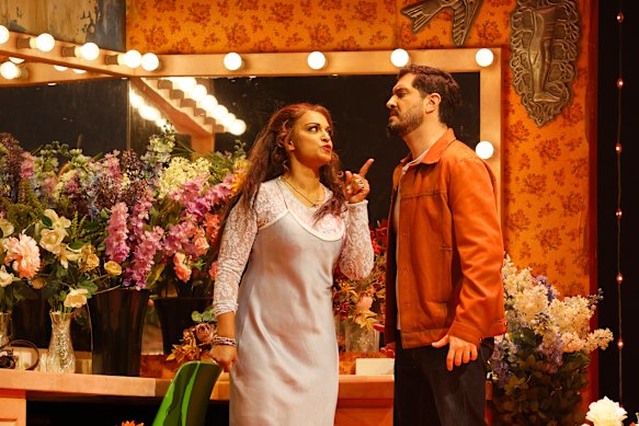 Danielle de Niese as Carmen and Abraham Bretón as Don Jose in Opera Australia’s 2025 production of Carmen.