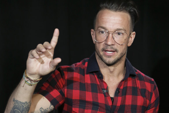 Carl Lentz, the celebrity pastor who was ousted from Hillsong in 2020, pictured in New York in October 2017.