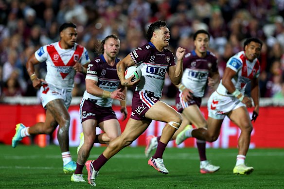 Clayton Faulalo and Manly enjoyed a night out against the Dragons.