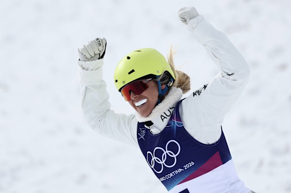 Australia’s Danielle Scott in the women’s aerials final. 