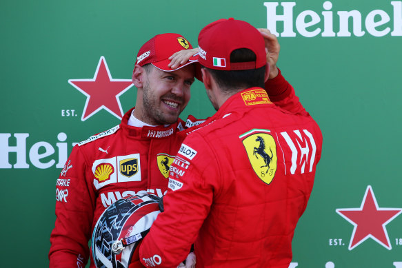 Clear air: Sebastian Vettel and Charles Leclerc have put the crash in Brazil behind them, according to Ferrari.