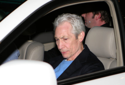 Rolling Stones drummer Charlie Watts leaving the Hyatt on the Park in 2006.