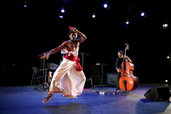 Baliphonics, a Sri Lankan group, perform music inspired by traditional rituals.