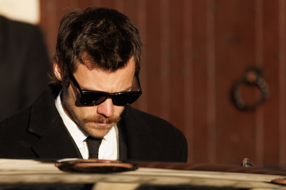 Former One Direction band member Harry Styles leaves Liam Payne’s funeral in Amersham.