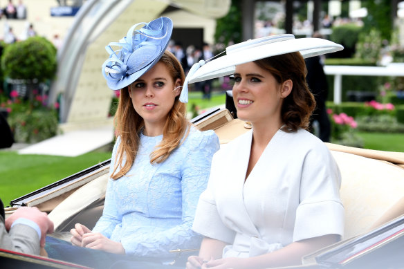 (L-R) Princesses Beatrice and Eugenie in 2018.