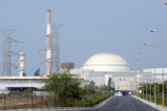 The Bushehr nuclear power plant, outside the southern city of Bushehr, Iran, in 2010.