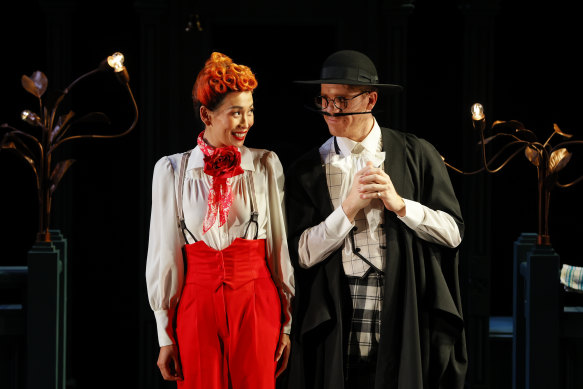 Cathy-Di Zhang as Rosina and Nicholas Jones as Count Almaviva in Opera Australia’s The Barber of Seville. 