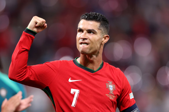 Cristiano Ronaldo made history by taking the field at a sixth European Championships.