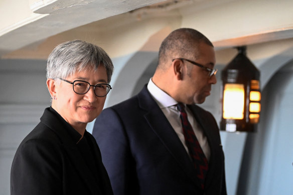 Australia’s Foreign Minister Penny Wong and British Foreign Secretary James Cleverly.