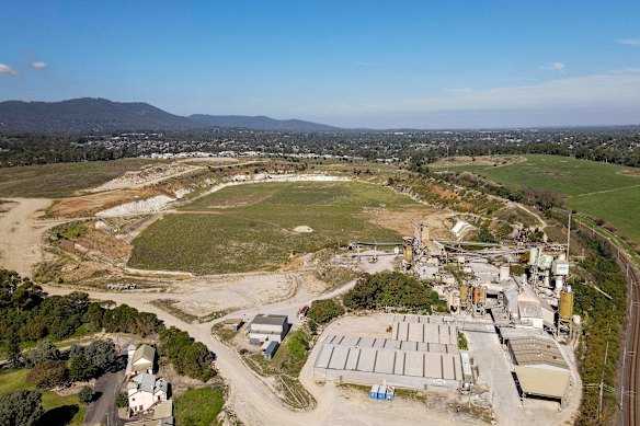 A quarry in Lilydale that has sparked concerns from nearby residents. 