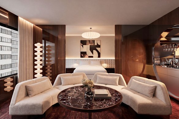 The new InterContinental Brisbane Suite Room (artist’s impression).