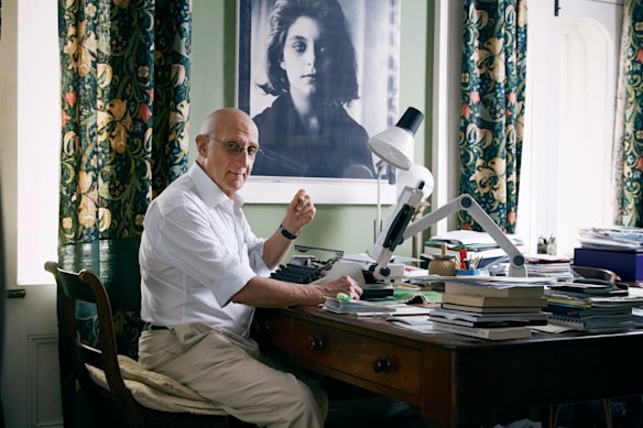 Australian writer David Malouf, photographed at his then-home in Chippendale, Sydney, in 2014.
