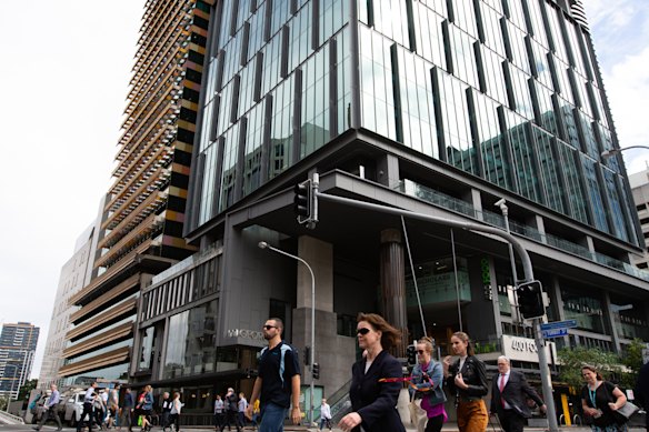 The 34-level 400 George Street tower in Brisbane which the Queensland Human Rights Commission moved into late last year.