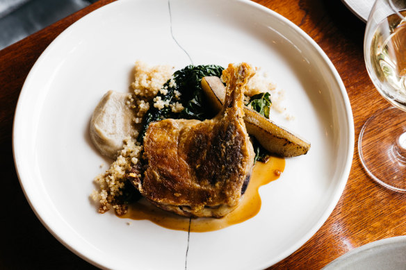 Great Ocean duck from Parker Street Project at the Royal Mail Hotel.