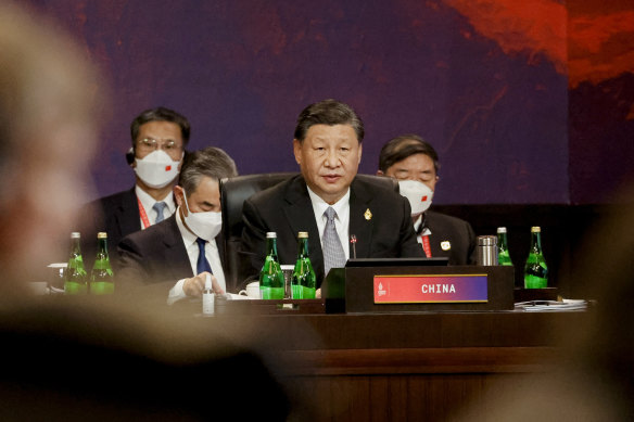 Chinese President Xi Jinping attends a session during the G20 Leaders’ Summit.